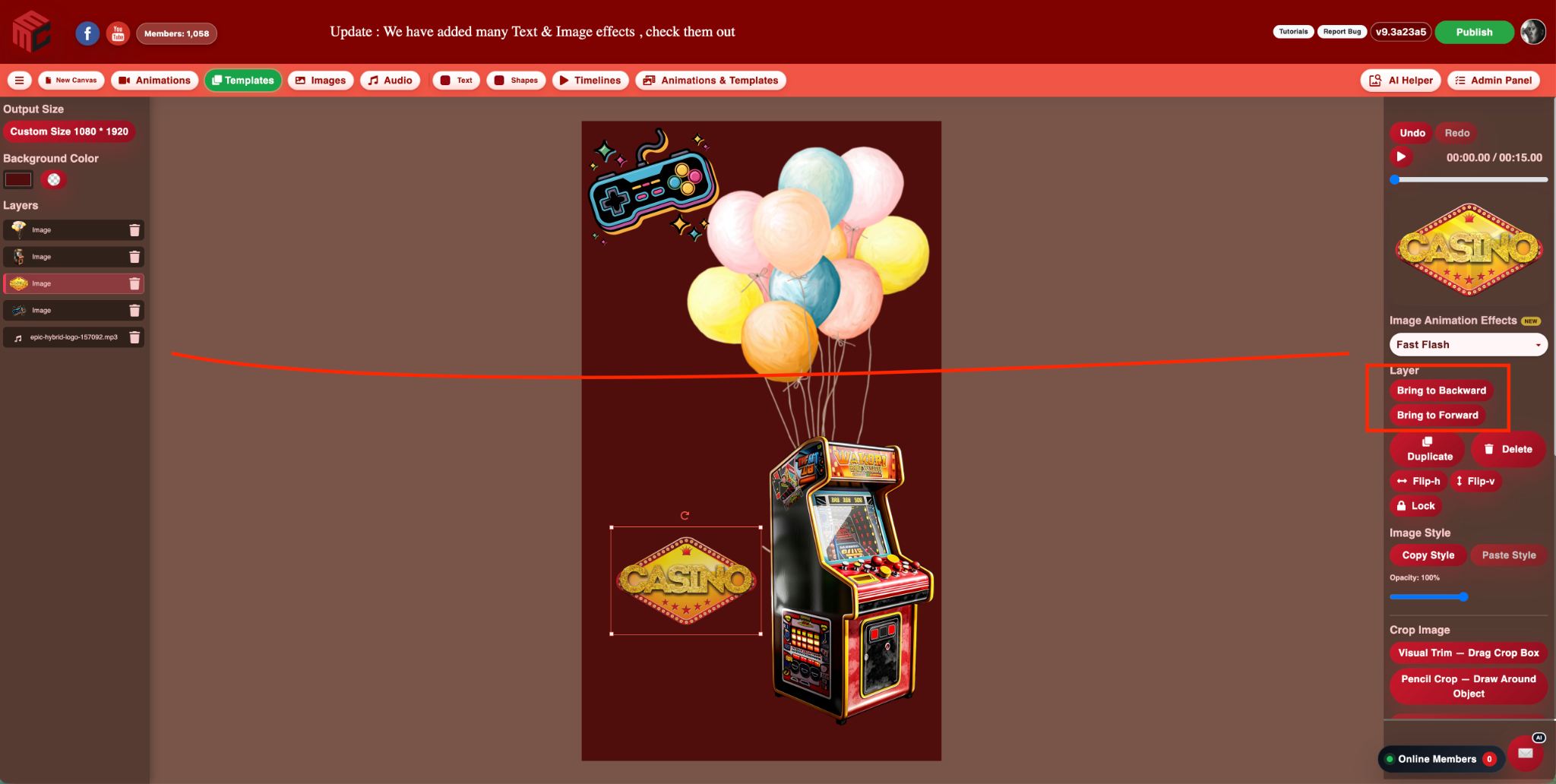 Drag, Rename and Reorder Layers in the MyMirrorClub Editor
